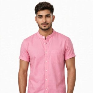 Premium Oxford Cotton Band Collar Short