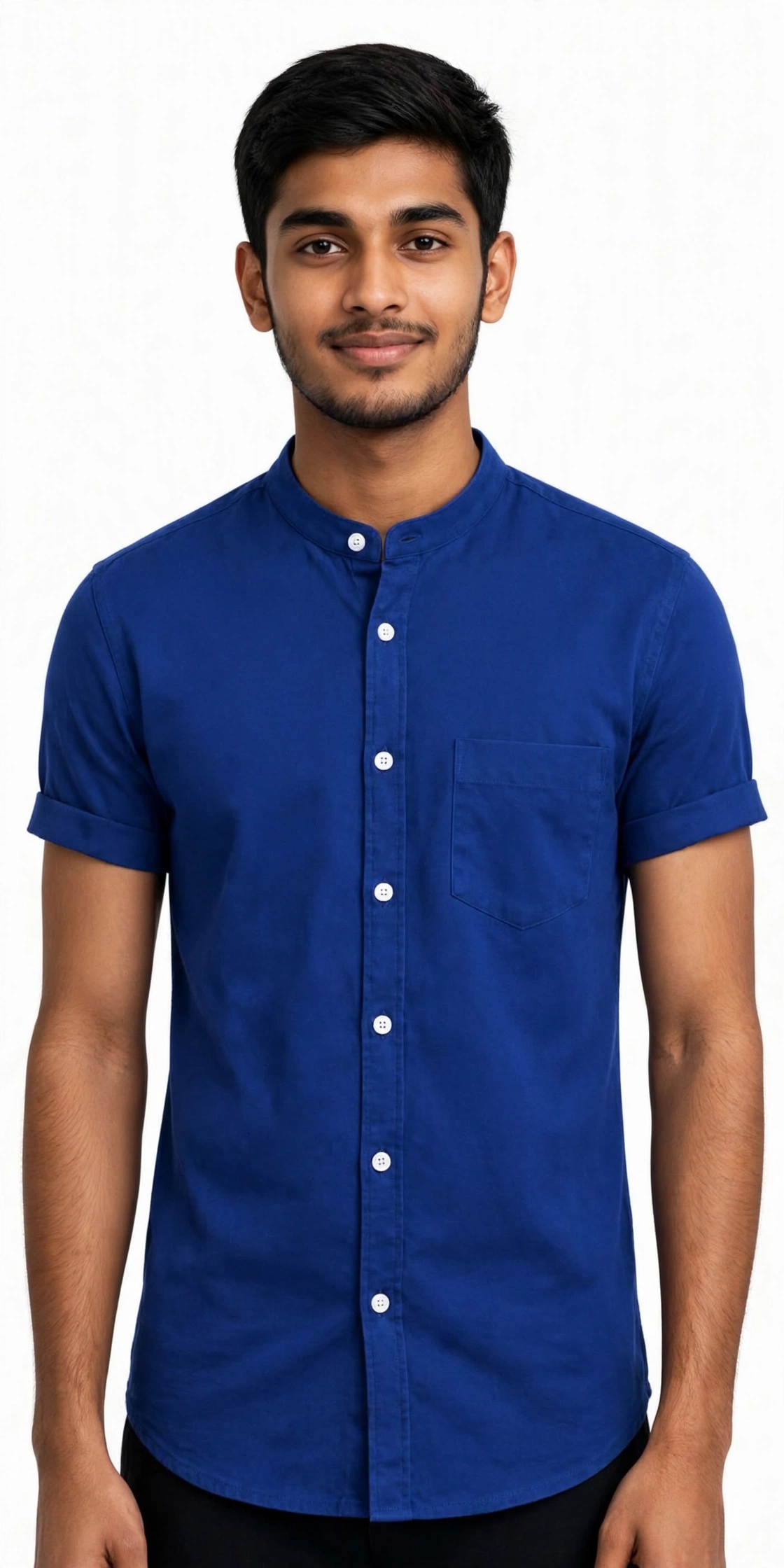 Premium Oxford Cotton Band Collar Short