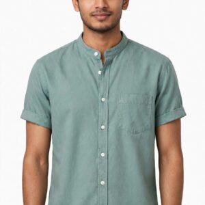 Premium Oxford Cotton Band Collar Short